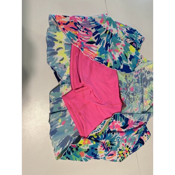 Lilly Pulitzer Cascadia Tennis Skort Celestial Blue Cay To My Heart Ruffle XL - Picture 3 of 7